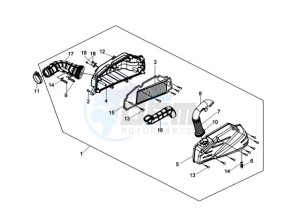 GTS 250 EURO 3 drawing AIRCLEANER ASSY