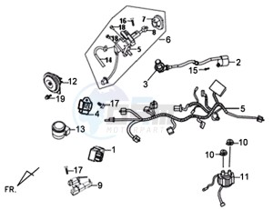 X'PRO 50 (45 KM/H) (AE05W4-FR) (L4-M1) (M1 - 2021) drawing WIRING HARNESS