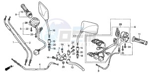 CB600F HORNET S drawing HANDLE LEVER/SWITCH/ CABLE (CB600F3/4/5/6)