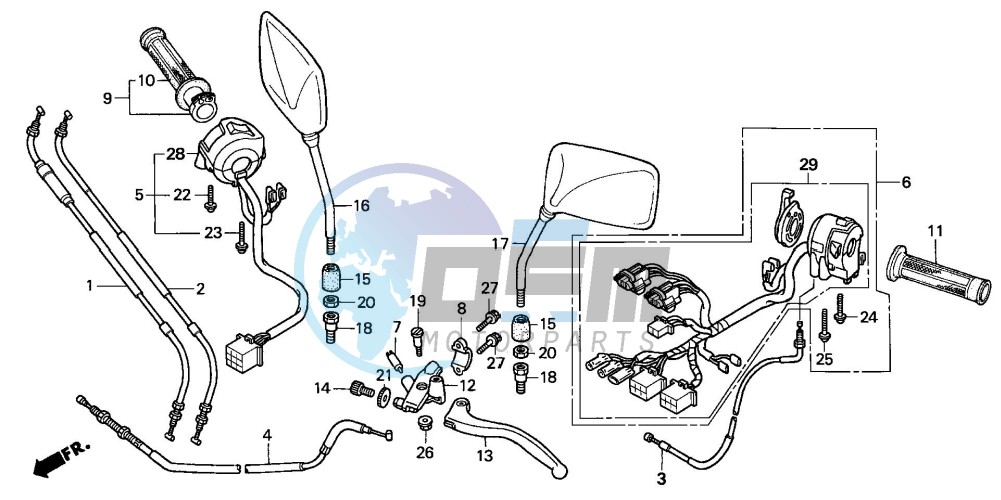 HANDLE LEVER/SWITCH/ CABLE (CB600F3/4/5/6)