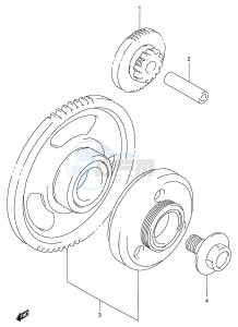 GSX600F (E2) Katana drawing STARTER CLUTCH