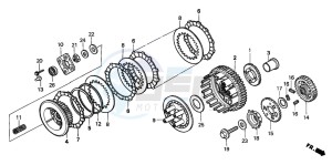 VT750C3 drawing CLUTCH