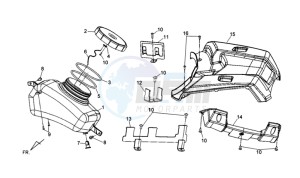 QUAD RAIDER 600 LE CHASSIS LONG drawing FUEL TANK HOUSING