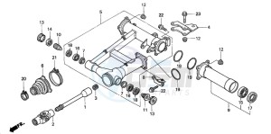 TRX350TM FOURTRAX 350 drawing SWINGARM