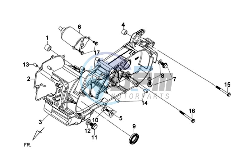 CRANKCASE LEFT / STARTER