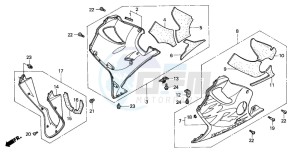 CBR600F drawing LOWER COWL