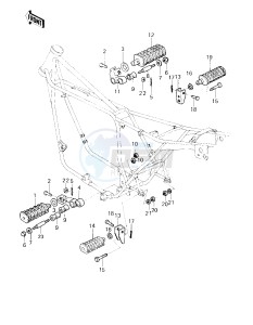 KZ 750 G [LTD II] (G1) [LTD II] drawing FOOTRESTS