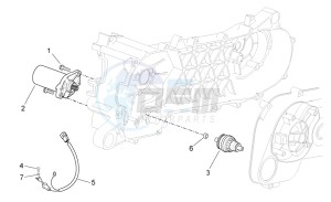 Scarabeo 50 2t drawing Starter motor