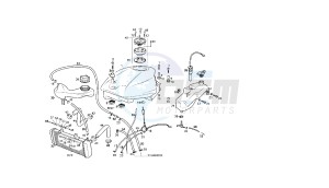 GPR NUDE SPORT - 50 CC drawing FUEL AND OIL TANK