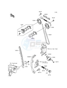 KLX250 KLX250SEF XX (EU ME A(FRICA) drawing Camshaft(s)/Tensioner