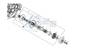 BOULEVARD - 125 CC 4T EU3 drawing DRIVEN PULLEY