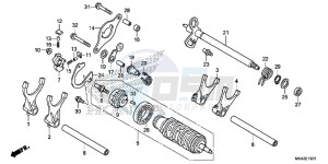 NC750XDG SH125AS UK - (E) drawing GEARSHIFT DRUM (NC750XD)