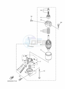 F50DET drawing STARTER-MOTOR