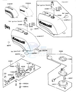 ZX 550 A [GPZ] (A1-A3) [GPZ] drawing FUEL TANK -- ZX550-A1_A2- -