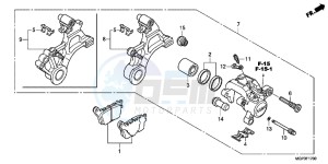 CBR1000RRC drawing REAR BRAKE CALIPER