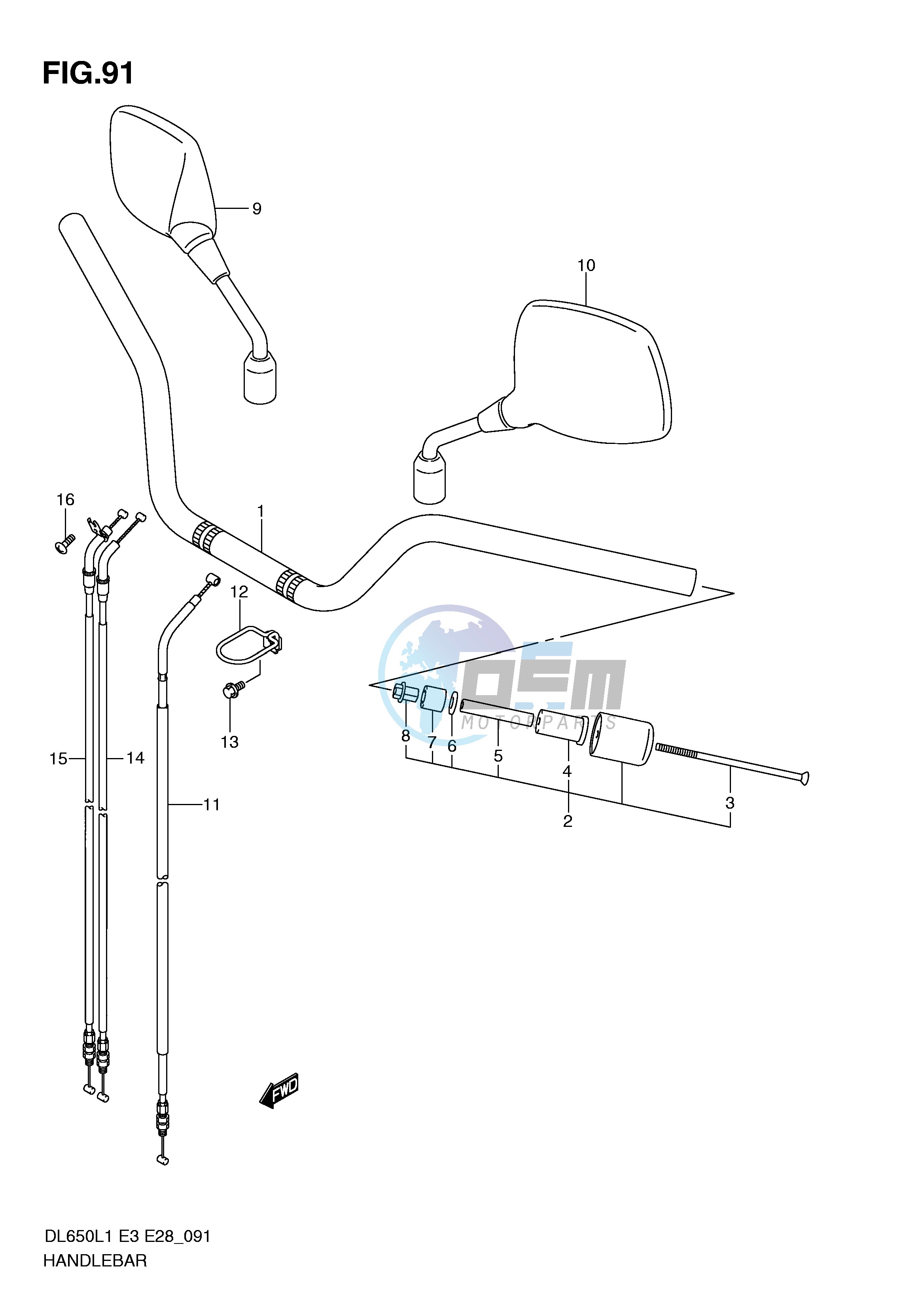 HANDLEBAR (DL650AL1 E33)