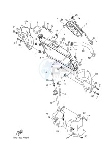 MT07A MT-07 ABS 700 (1XB9) drawing RADIATOR & HOSE