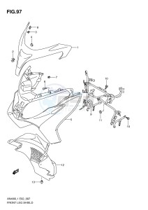 AN400 (E2) Burgman drawing FRONT LEG SHIELD (AN400ZAL1 E2)