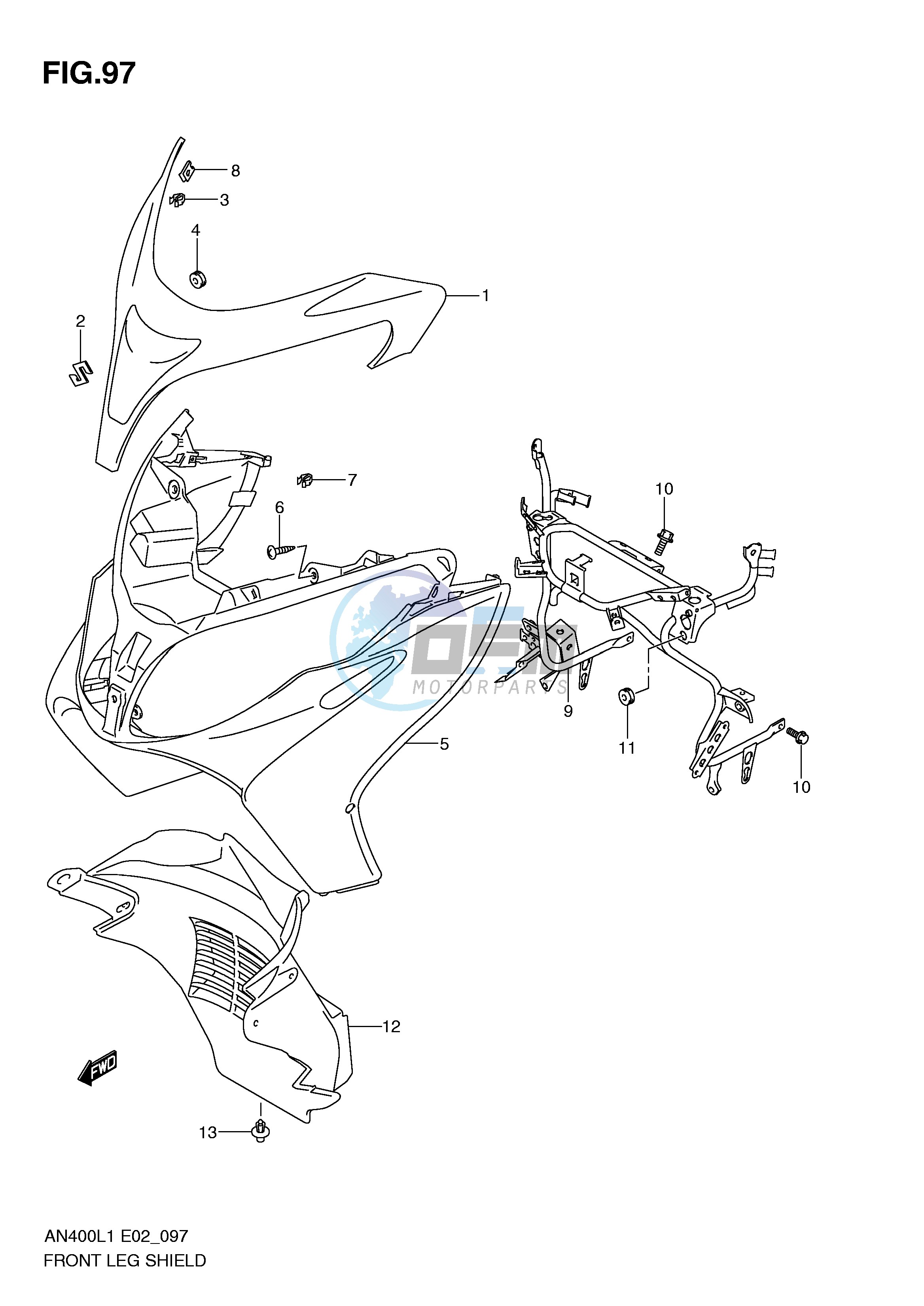 FRONT LEG SHIELD (AN400ZAL1 E2)