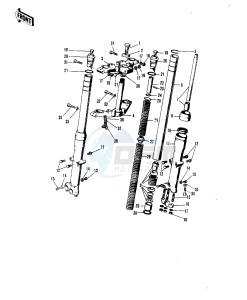 G31 M [CENTURION] (-M) 100 [CENTURION] drawing FRONT FORK -- G31M-A- -