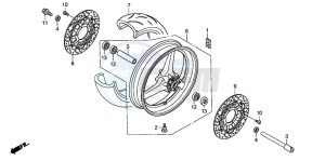 CBR600RR drawing FRONT WHEEL