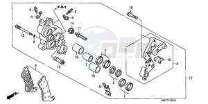 XL1000VA9 France - (F / ABS CMF) drawing FRONT BRAKE CALIPER (R.) (XL1000VA)