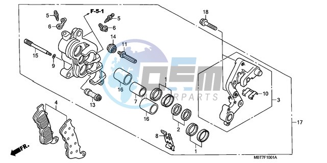 FRONT BRAKE CALIPER (R.) (XL1000VA)