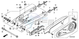 CBF1000SA Europe Direct - (ED / ABS) drawing SWINGARM