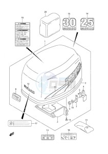 DF 25 drawing Engine Cover