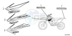 CRF250XB CRF250X ED drawing MARK (CRF250X8/ 9/ B/ C)