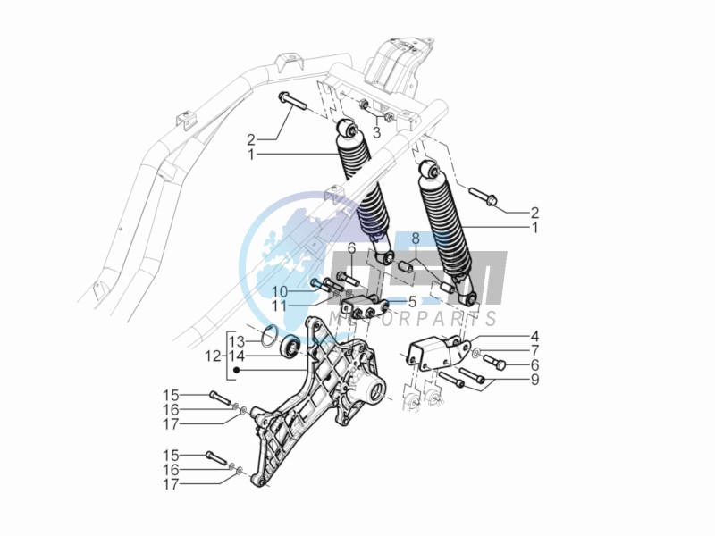 Rear suspension - Shock absorber/s