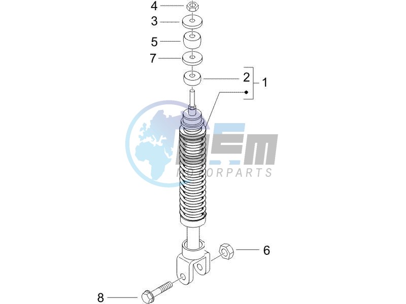 Rear suspension - Shock absorber/s