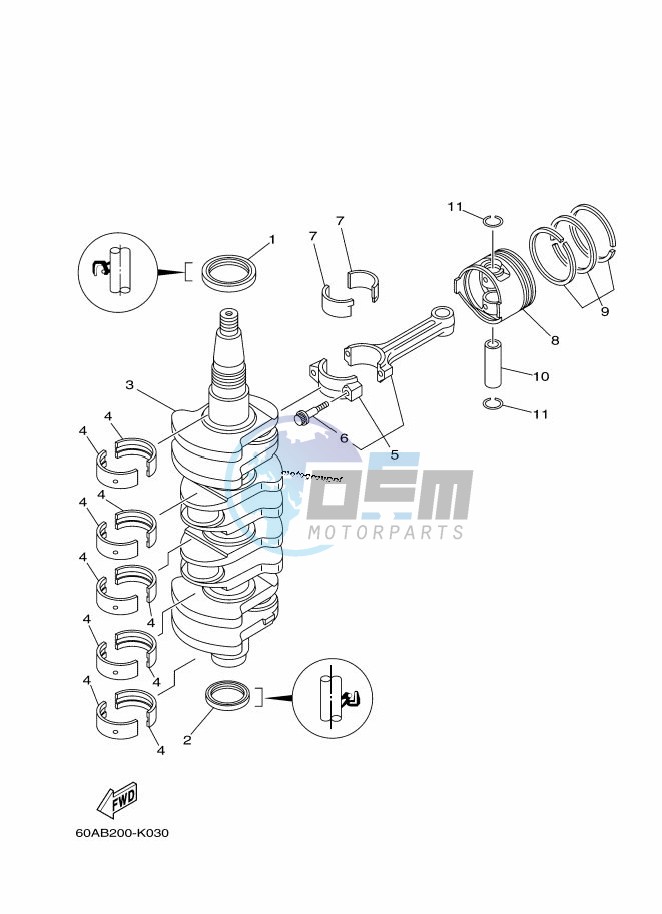 CRANKSHAFT--PISTON