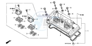 CB1000RAA Europe Direct - (ED / ABS) drawing CYLINDER HEAD COVER