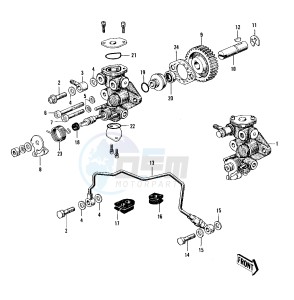 G4 TR (A-C) 100 drawing OIL PUMP -- 70-73- -