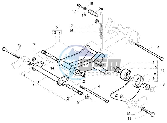 Swinging arm