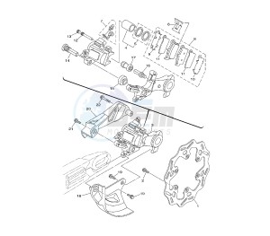 WR F 250 drawing REAR BRAKE CALIPER