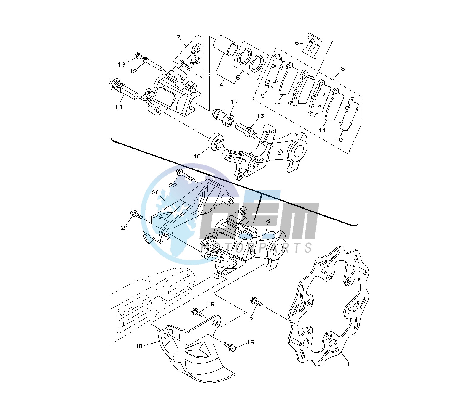 REAR BRAKE CALIPER