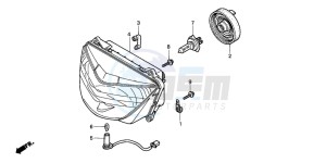 CBR600F4 drawing HEADLIGHT (1)