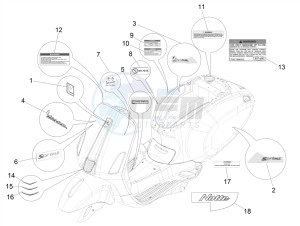 SPRINT 50 4T 4V NOABS E2 (NAFTA) drawing Plates - Emblems