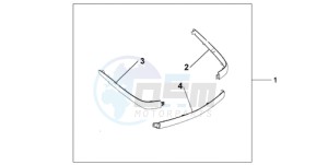 GL18009 France - (F / CMF) drawing CHROME TRUNK MOUL