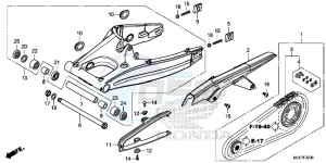 CBR650F 2ED - (2ED) drawing SWINGARM