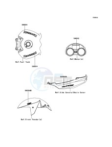 ZZR1400_ABS ZX1400FDF FR GB XX (EU ME A(FRICA) drawing Decals(Black)(Blue)