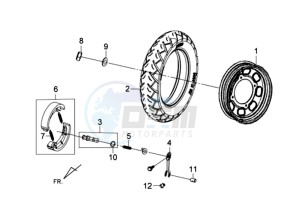 TONIK 50 drawing REAR WHEEL - REAR FORK