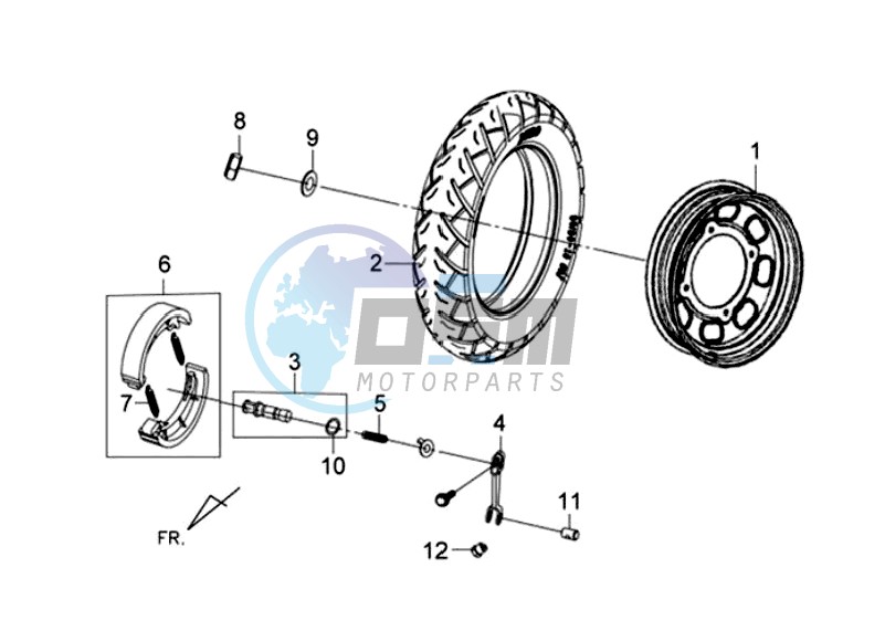 REAR WHEEL - REAR FORK