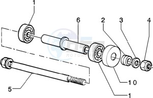 Zip 50 4T drawing Front wheel component parts