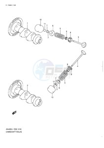 AN400 ABS BURGMAN EU drawing CAMSHAFT, VALVE