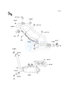 KSV 700 B [KFX700 V FORCE] (B1-B2) [KFX700 V FORCE] drawing MUFFLER-- S- -