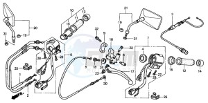 VT750C3 drawing SWITCH/CABLE (NV750C2)