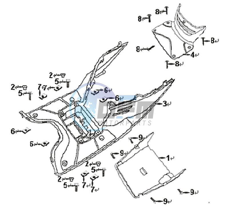 FOOTREST / FRAME COWLING